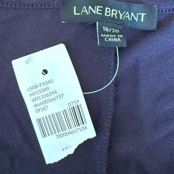 NWT Lane Bryant Crochet V-Neck Cinched Waist Navy Boho Flowy Top Size 18/20 - Picture 7 of 7